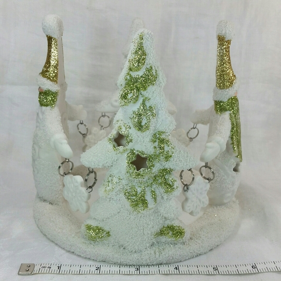 Yankee Candle SNOWMAN Large Jar HOLDER Trees - Picture 4 of 12